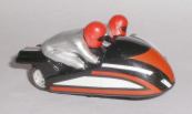 Motorcycle and sidecar red