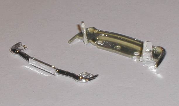 Scalextric car spares Aston Martin DB4 bumpers and fender set
