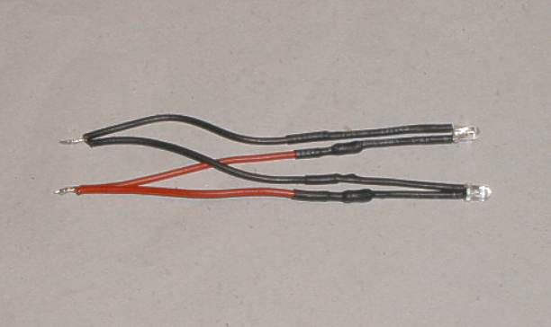 Scalextric spares 12 Volt red LED tail lamp kit 3mm