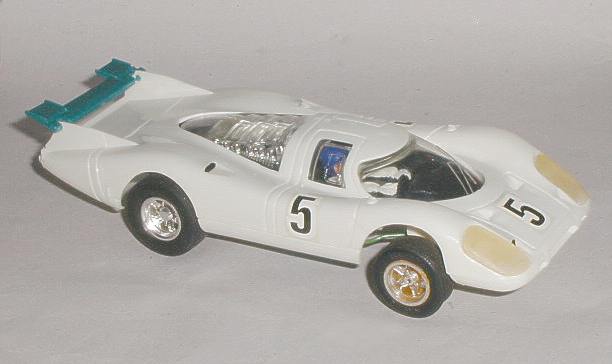 Vintage Scalextric rear wing fitted to Scalextric C22 Porsche 917