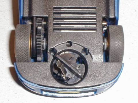 Damaged Scalextric round guide blade