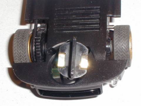 Scalextric contact plates fitted