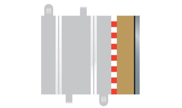 Scalextric track C8223 half straight borders and rails