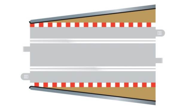 Scalextric track C8233 lead in and lead out borders and rails